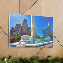 Cargar imagen en el visor de la galería, Lienzo decorativo para pared con diseño de Niagara Square y Buffalo City Hall
