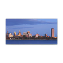 Cargar imagen en el visor de la galería, Lienzo decorativo para pared con horizonte nocturno de Buffalo NY
