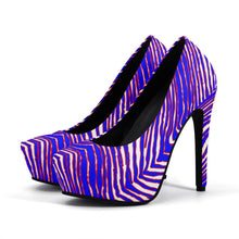 Cargar imagen en el visor de la galería, Zapatos de plataforma Zubaz para mujer, tacones altos de 5 pulgadas

