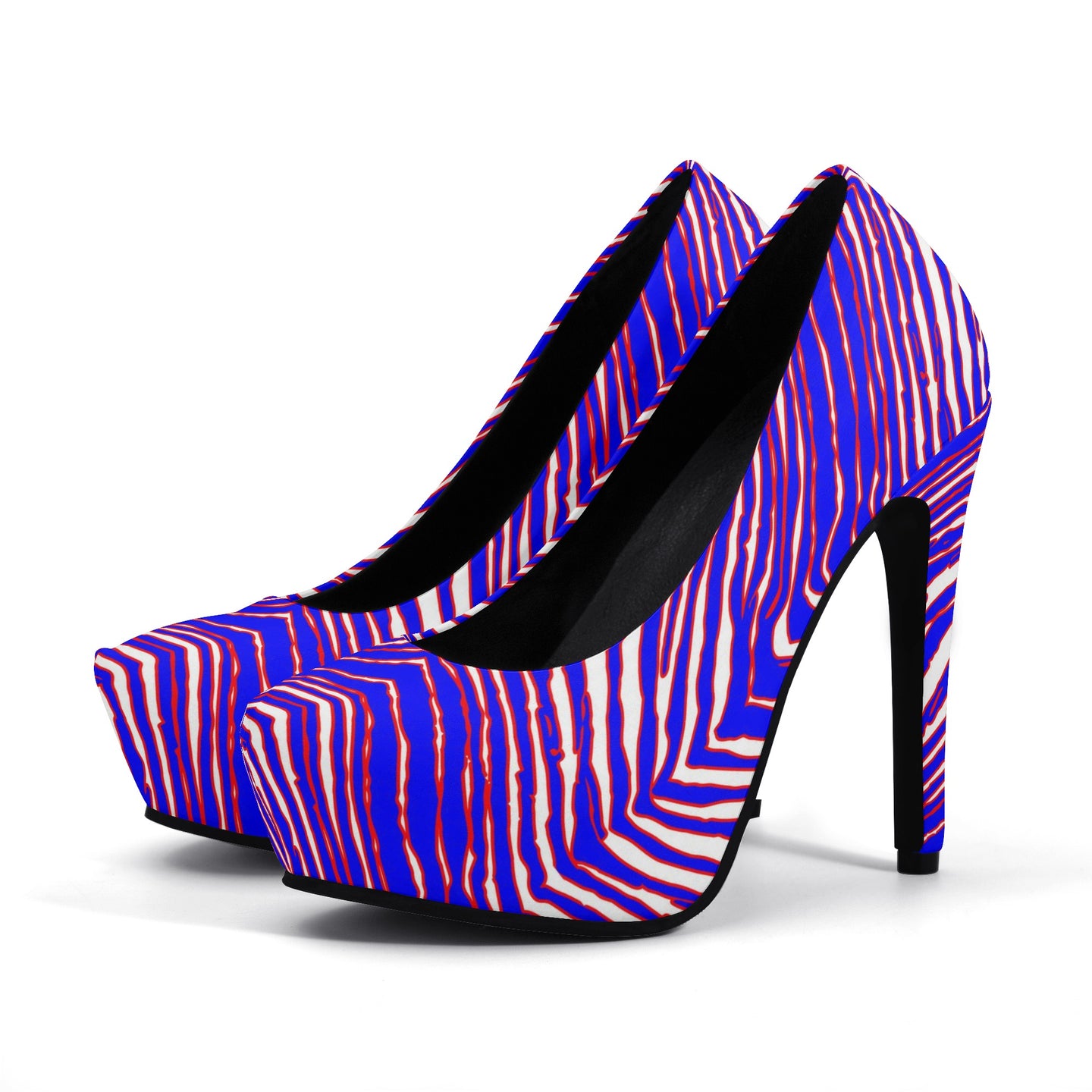 Zapatos de plataforma Zubaz para mujer, tacones altos de 5 pulgadas