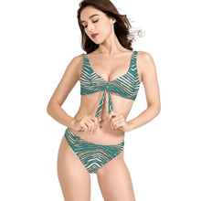 Load image into Gallery viewer, Miami Fins Up Bow Front Bikini
