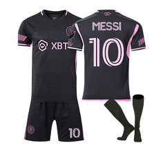 将图片加载到图库查看器，Inter Miami Messi No 10 Home &amp; Away Soccer Kit Kids Jersey
