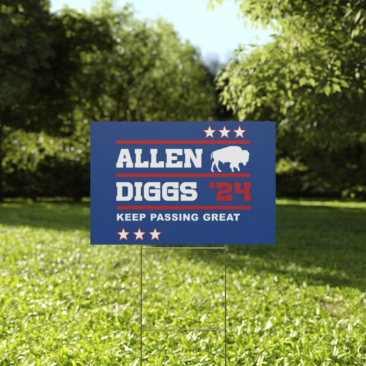 Allen Diggs 24 Keep Passing Great Yard Sign