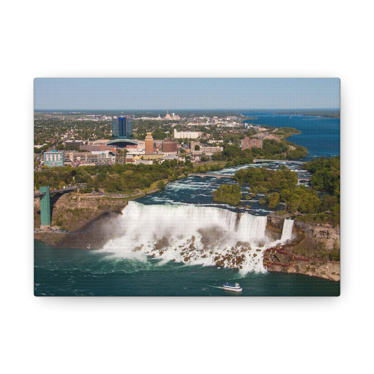 Niagara Falls Looking At Canada Canvas Wall Art