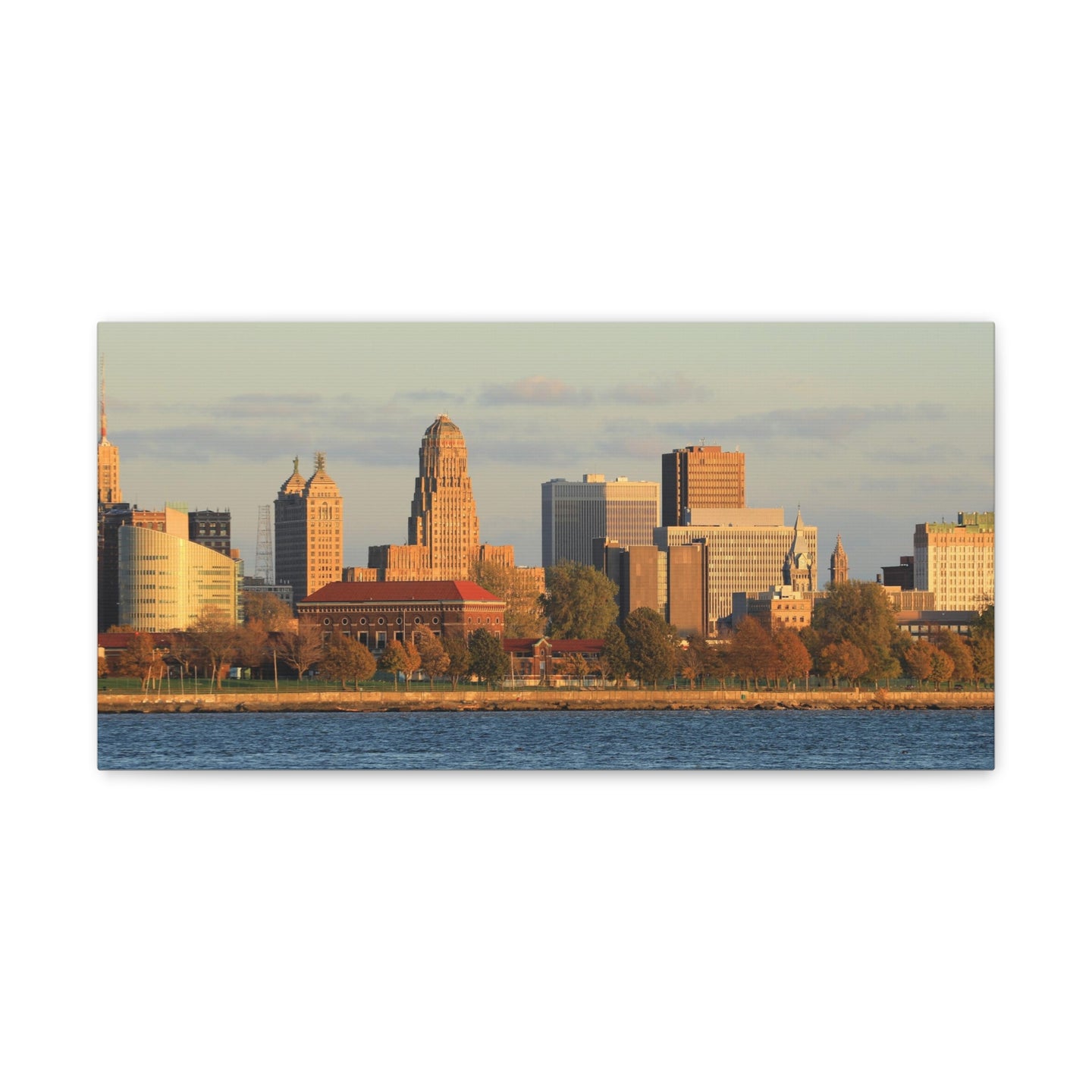 Buffalo NY Skyline Canvas Wrap Wall Art