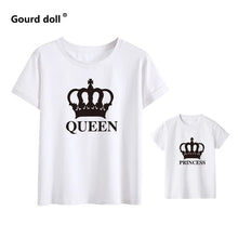 将图片加载到图库查看器，皇冠公主母女搭配T恤
