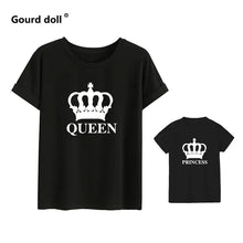 Cargar imagen en el visor de la galería, Crown &amp; Princess - Camiseta a juego para madre e hija 
