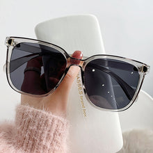 Cargar imagen en el visor de la galería, Gafas de sol cuadradas vintage de diseñador de marca de gran tamaño para mujer

