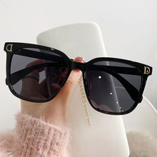 Cargar imagen en el visor de la galería, Gafas de sol cuadradas vintage de diseñador de marca de gran tamaño para mujer
