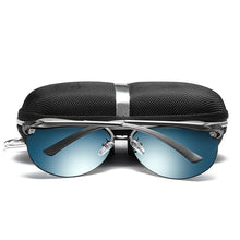 Load image into Gallery viewer, Blue Polarized Classic Driving  Metal Frame Sunglasses
