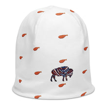 Load image into Gallery viewer, Buffalo Zubaz Logo and Chicken Wing Winter Beanie Hat
