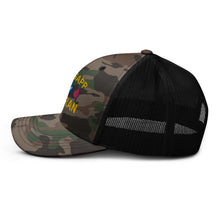 Load image into Gallery viewer, Dating App Veteran Camouflage Trucker Hat
