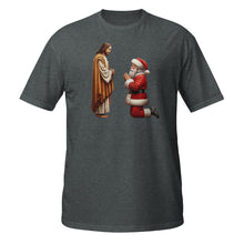 Load image into Gallery viewer, Santa Praying To Jesus Unisex T-Shirt
