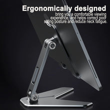 Cargar imagen en el visor de la galería, Metal Foldable Tablet Tabletop Vertical Stand with Adjustable Angle_3
