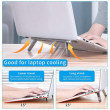Cargar imagen en el visor de la galería, Ergonomic Foldable Aluminum Laptop Cooling Stand and Holder_15

