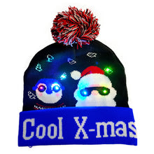 Cargar imagen en el visor de la galería, LED Christmas Theme Xmas Beanie Knitted Hat - Battery Operated_7
