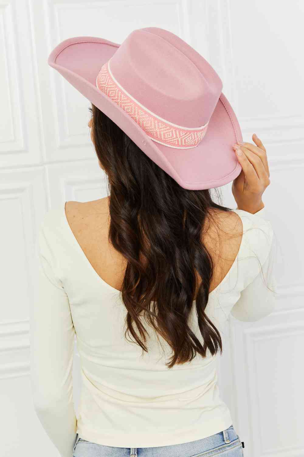 Sombrero de vaquero rosa