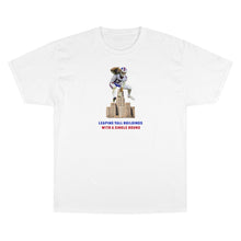 Load image into Gallery viewer, Josh Allen Leap Over Buffalo City Hall - Champion T-Shirt
