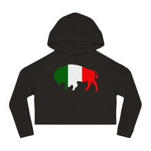 Cargar imagen en el visor de la galería, Italia Buffalo - Sudadera con capucha corta para mujer 
