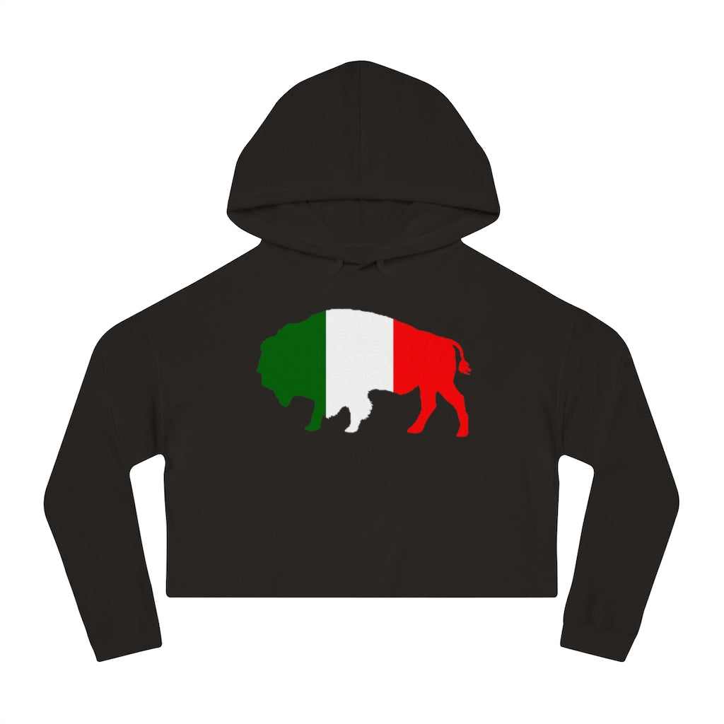 Italia Buffalo - Sudadera con capucha corta para mujer 