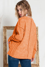 Load image into Gallery viewer, Round Neck Long Sleeve Jack-O&#39;-Lantern Graphic Blouse
