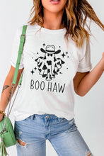 Cargar imagen en el visor de la galería, Camiseta gráfica de manga corta con cuello en V BOO HAW Ghost

