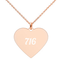Load image into Gallery viewer, 716 Engraved Silver Heart Necklace
