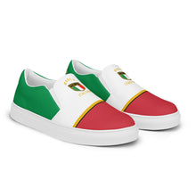Cargar imagen en el visor de la galería, Zapatos de lona sin cordones con bandera italiana de Marca Italiana para hombre
