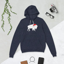 Load image into Gallery viewer, White Buffalo Santa hat Hoodie
